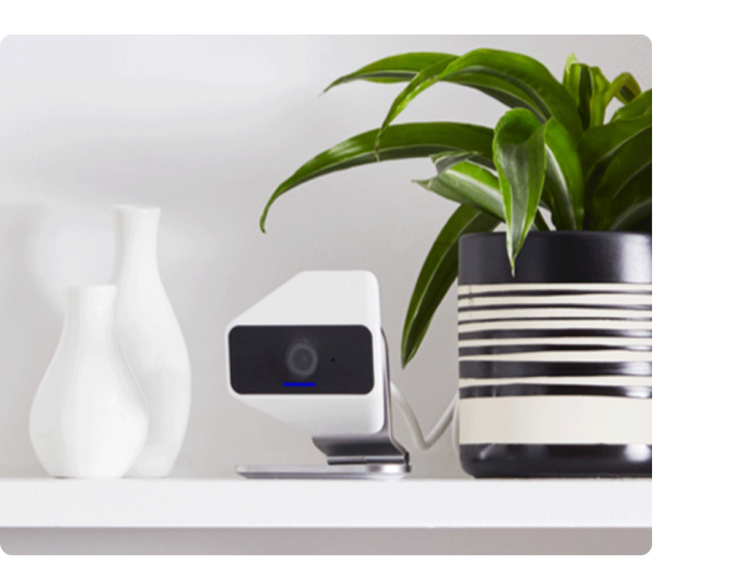 Camera on shelf